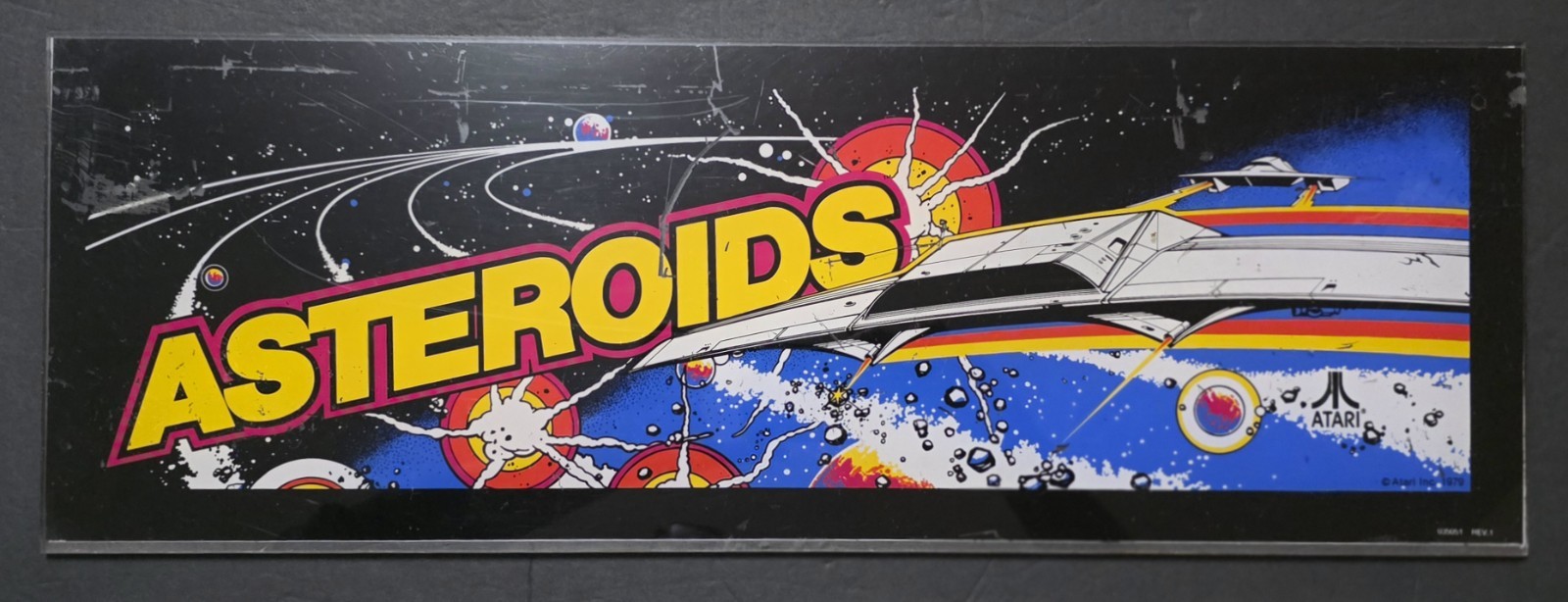 Asteroids Atari Arcade Marquee Original 1979 Vintage Video Game Acrylic