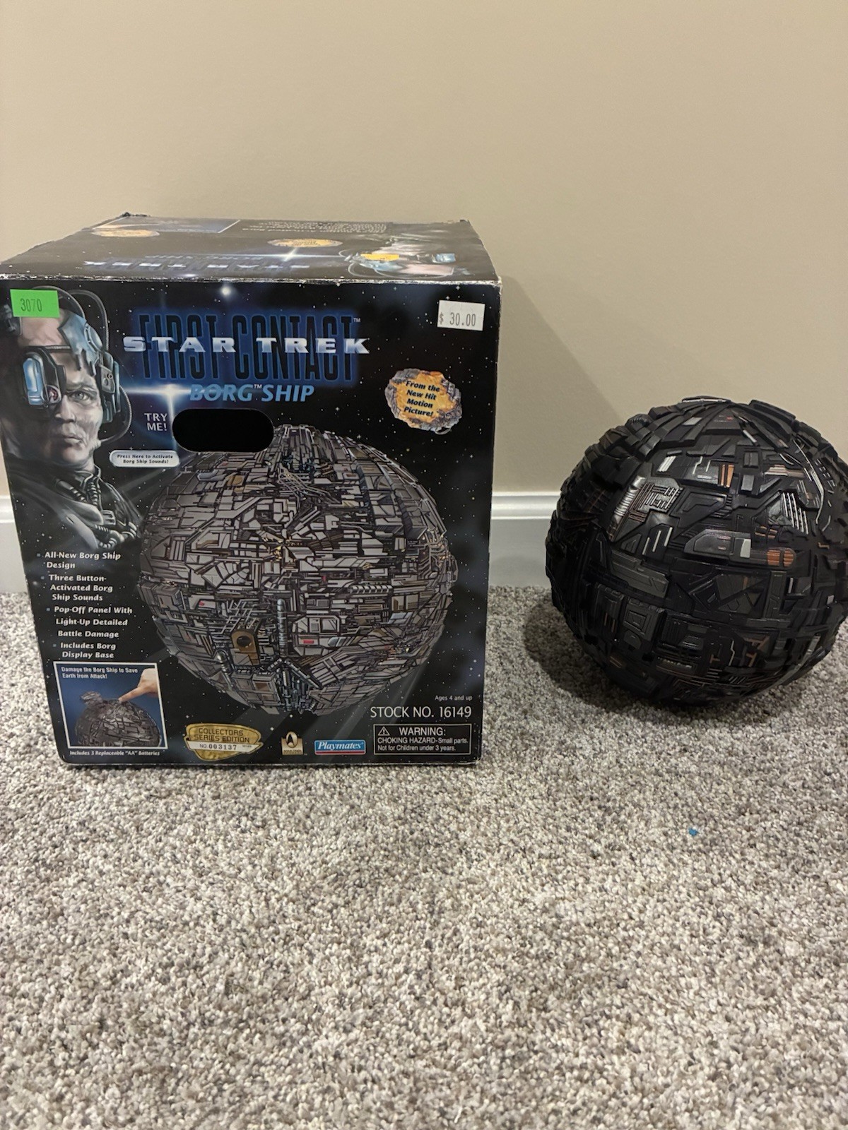 Star Trek First Contact Borg Ship Sphere 1996 Playmates Next Generation TESTED