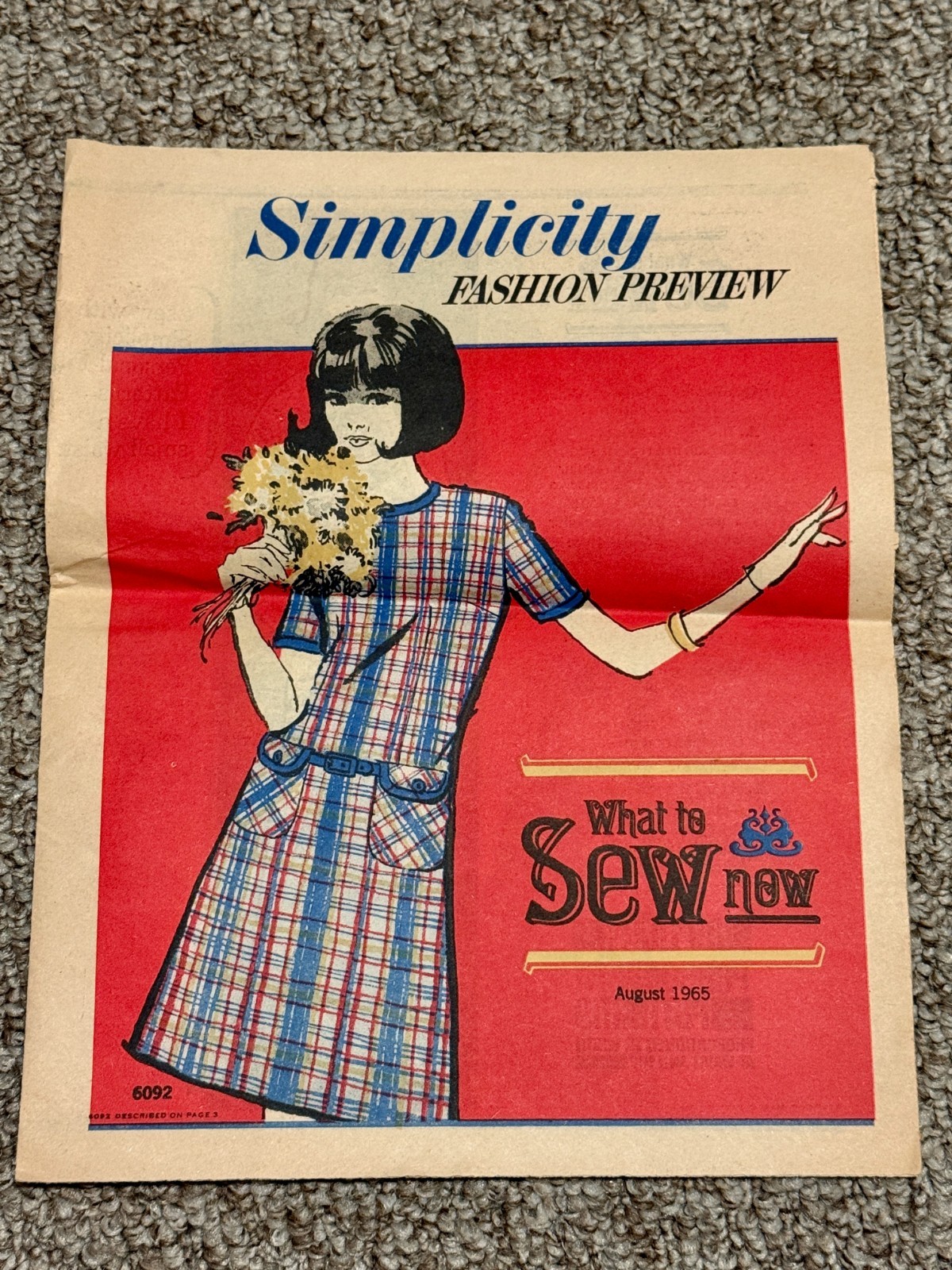 August, 1965 Vintage Simplicity Fashion Preview Pattern Sewing Pamphlet Brochure