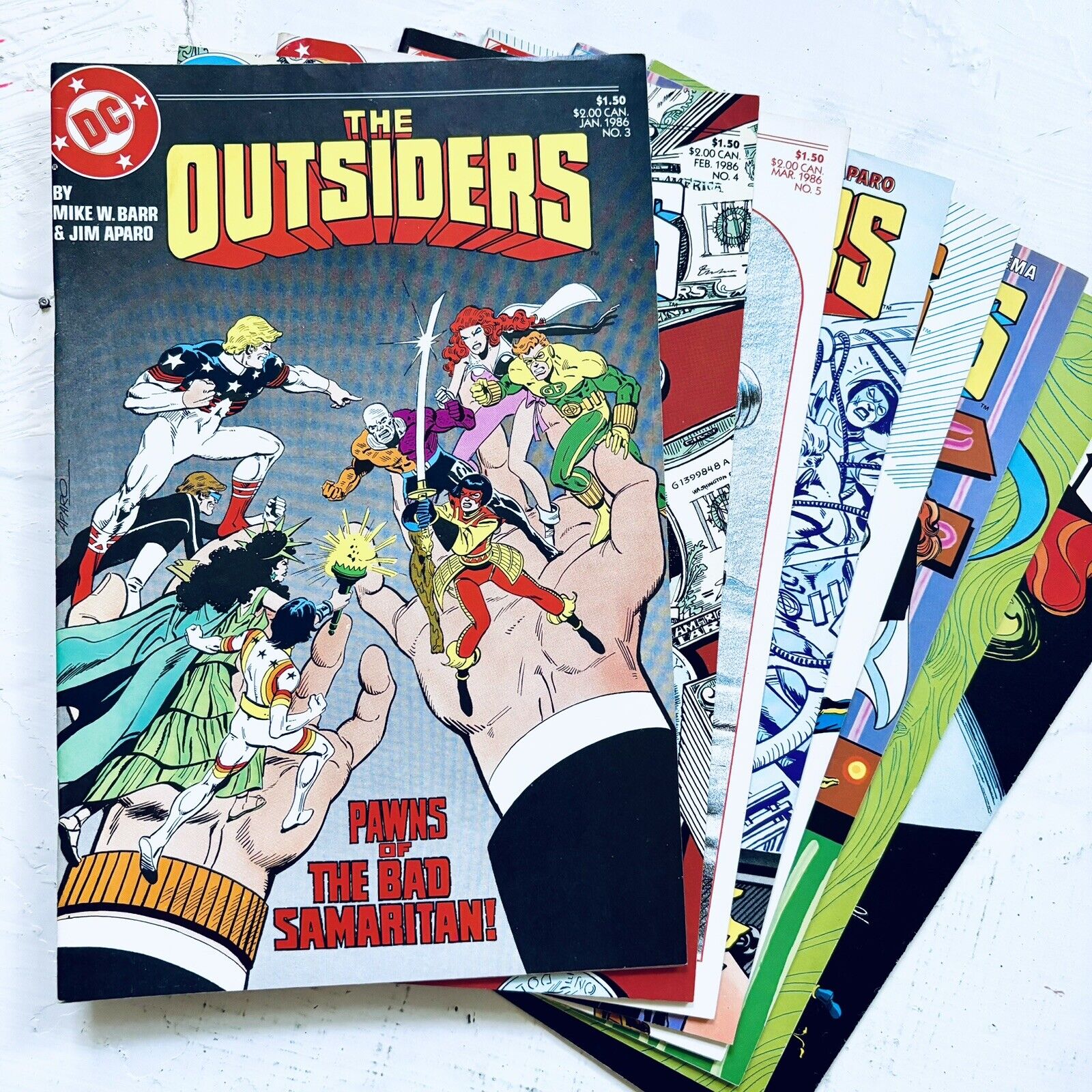 The Outsiders Lot of 8 || #3-8 #19 #21 || Jim Aparo || Mike Barr || DC || 1985