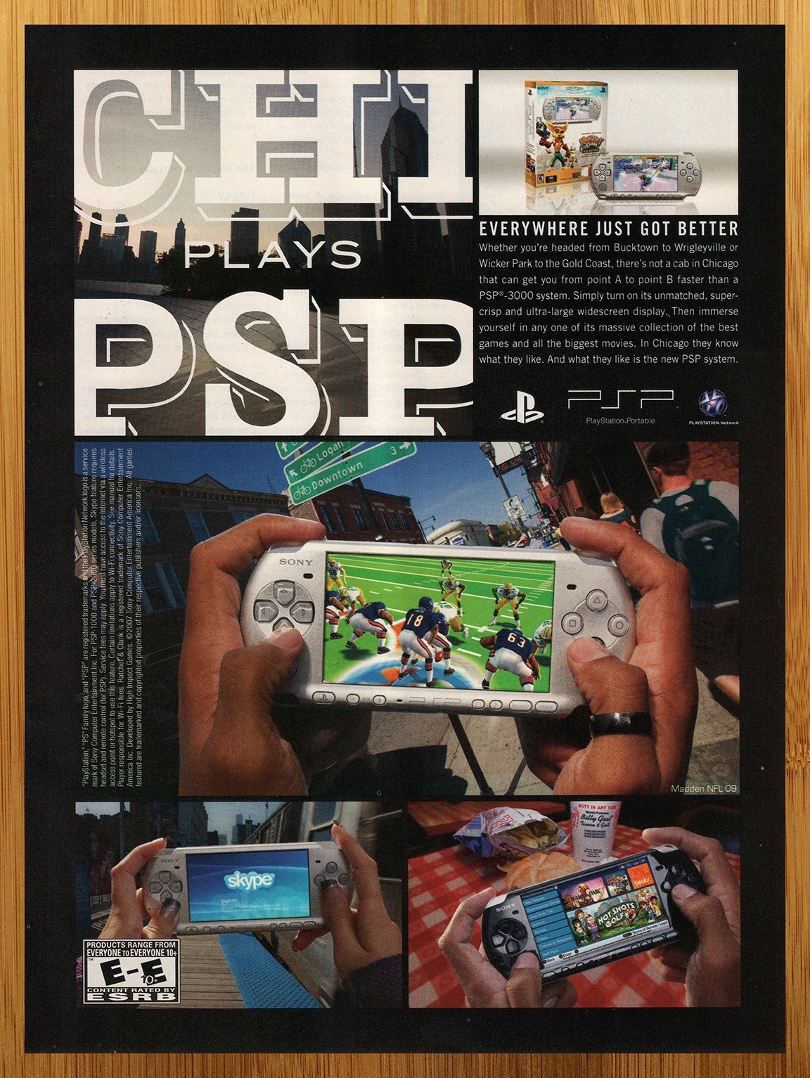 2008 PSP Playstation Portable System Console Print Ad/Poster Ratchet & Clank Art