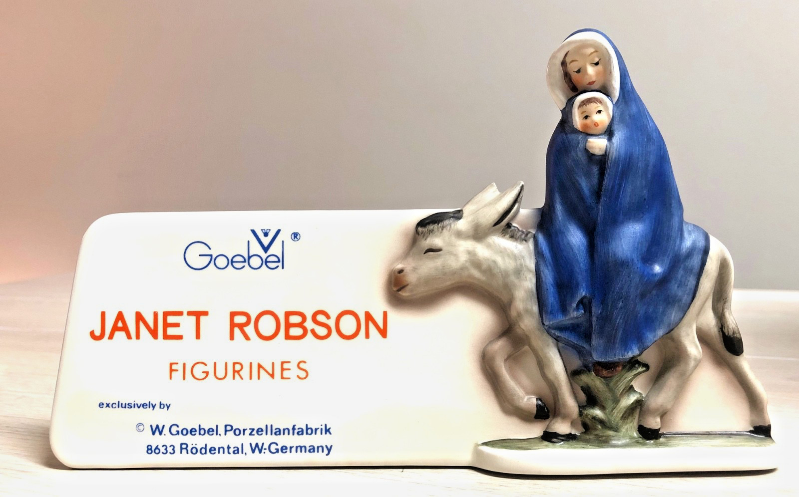 VTG 1966 Goebel Flight Into Egypt Robson Retail Advertising Sign NEW