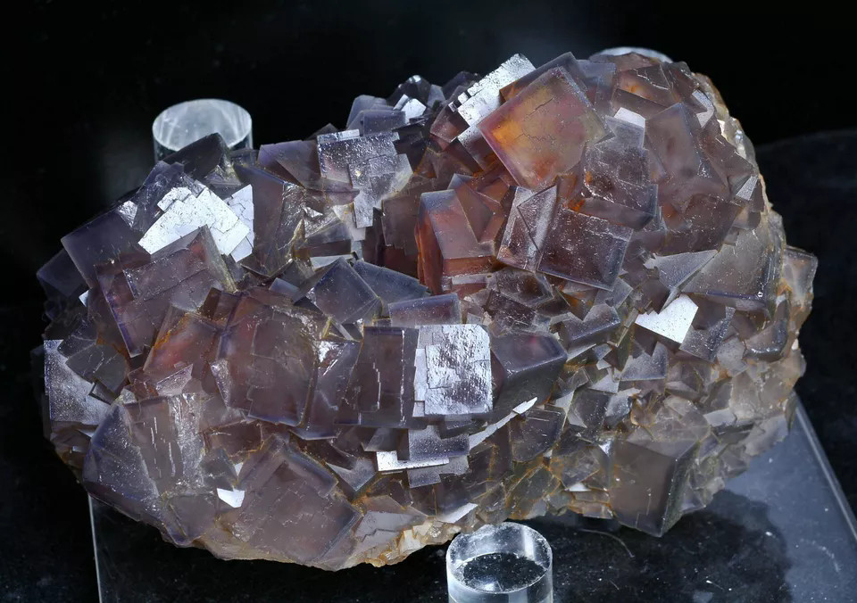 1257g Natural Phantom Window Purple Fluorite CRYSTAL CLUSTER Mineral Specimen