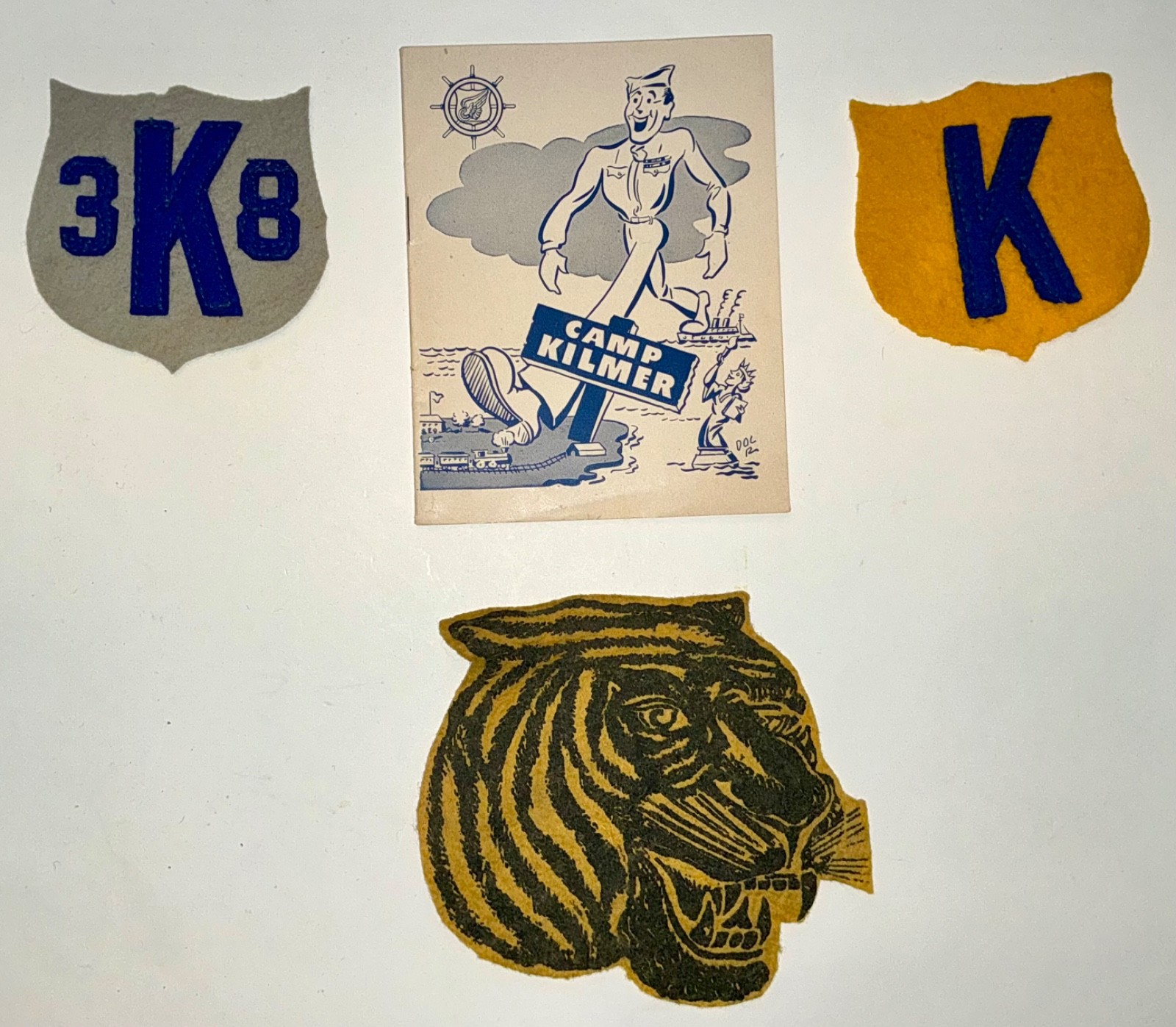 WWII US Army Camp Kilmer NJ Sports ? Patches & Booklet