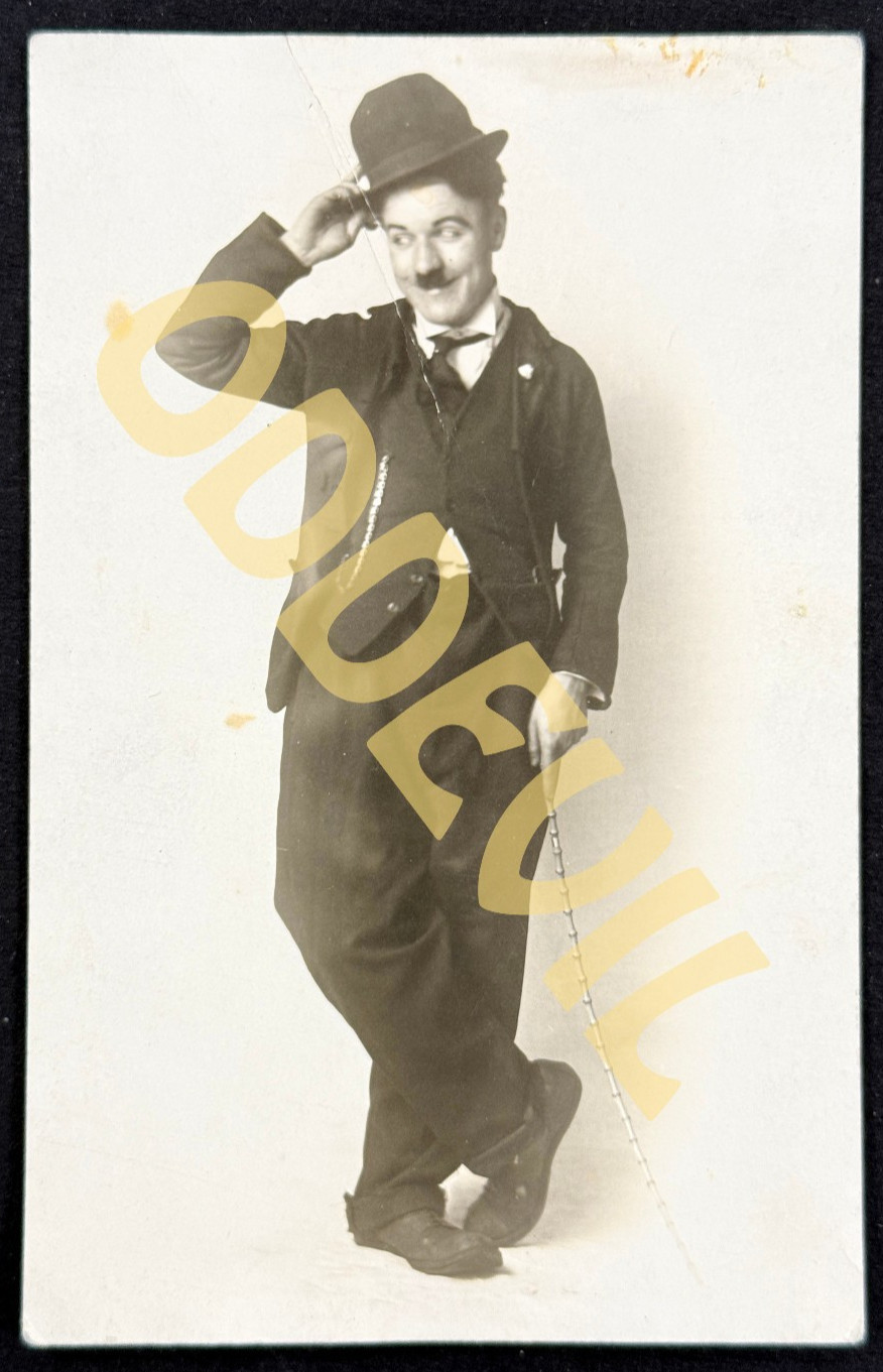 1915 Charlie Chaplin \'The Tramp\' RPPC photo postcard RKO