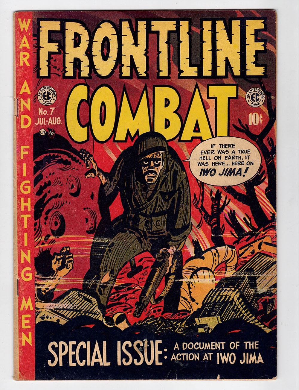 FRONTLINE COMBAT #7 4.5 EC COMICS 1952 OFF-WHITE PAGES