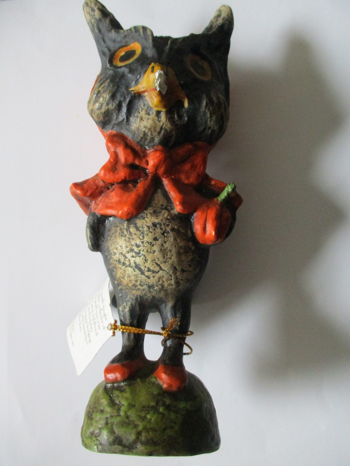 Damaged Debra Schoch for Bethany Lowe Halloween Owl Folk Art