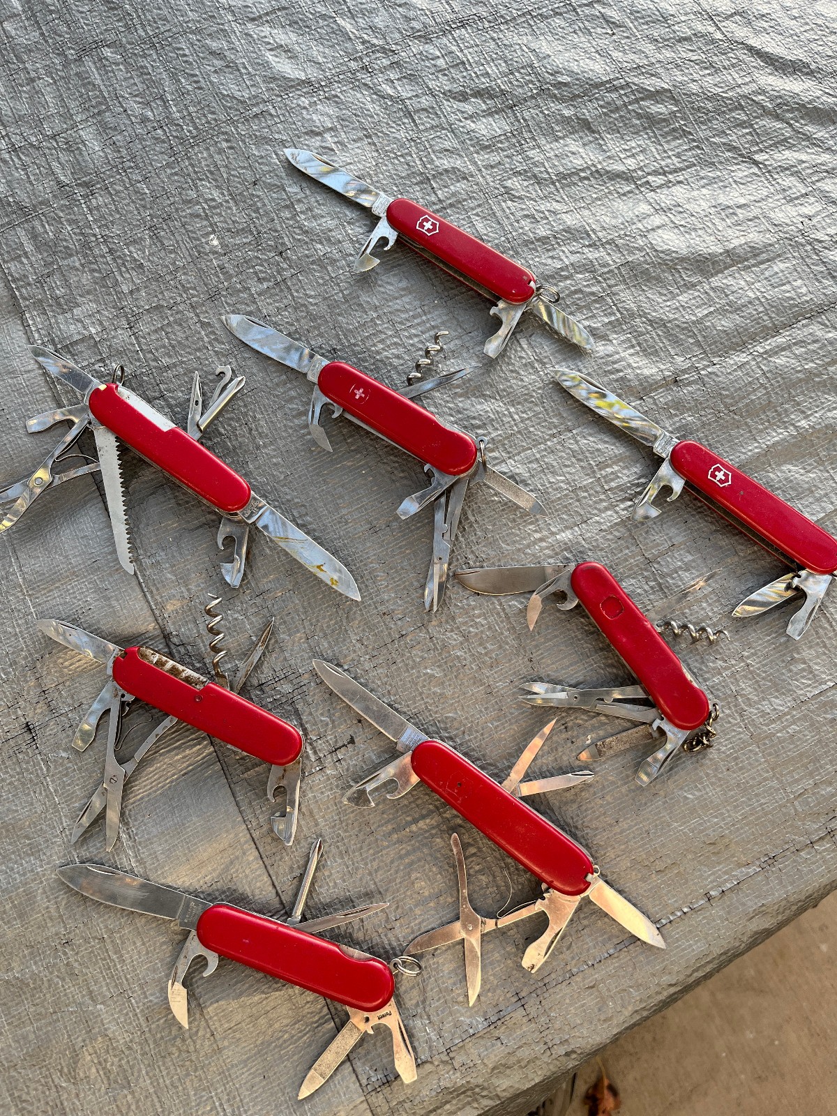 8 knives wenger delemont swiss vistorinox rosterei officior suisse