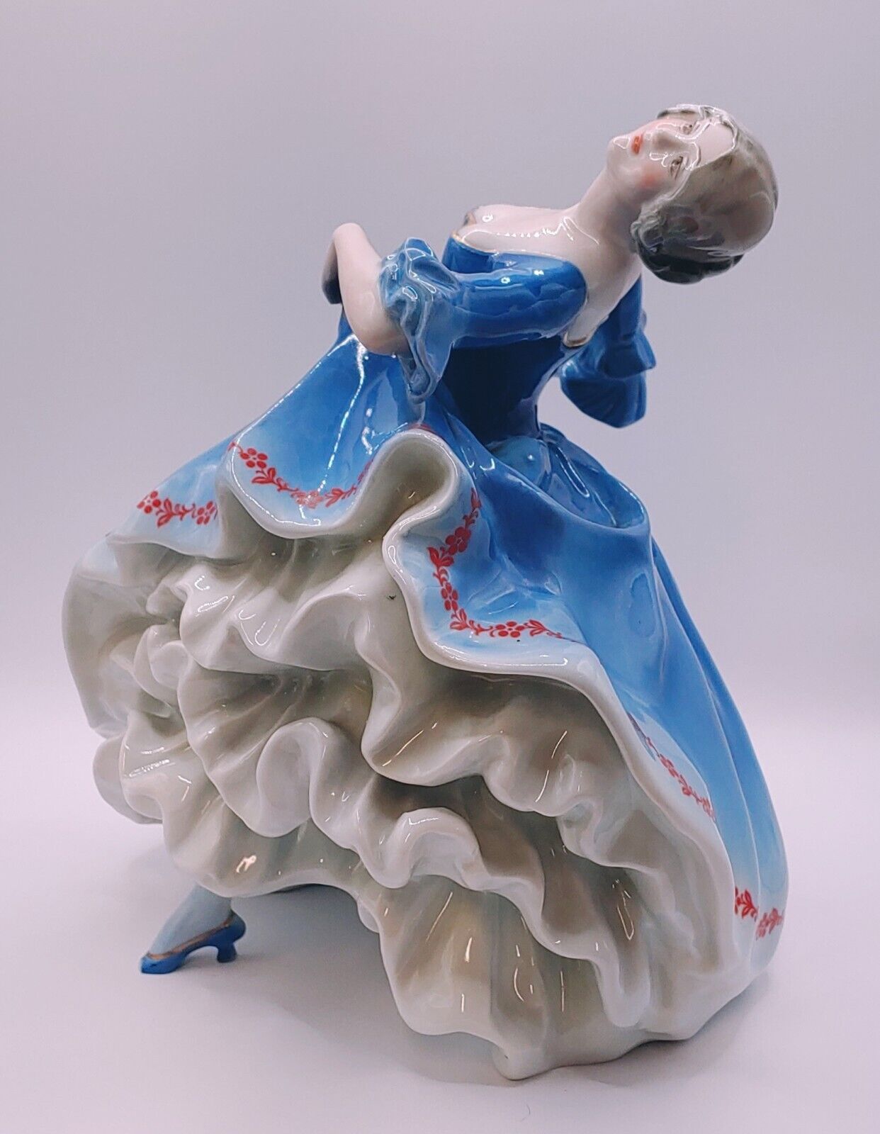 Antique Rosenthal Germany Hand Painted Porcelain Figurine Rococo Dancer