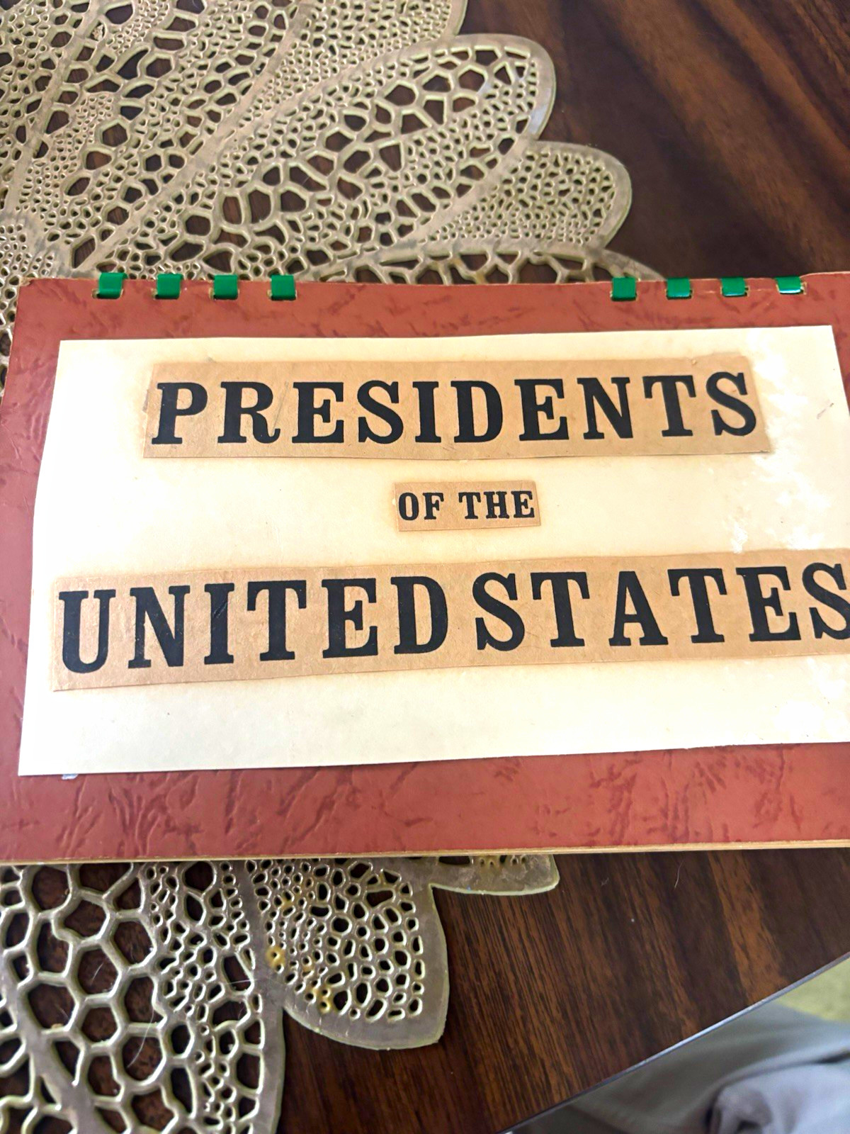 Presidents of the United States Ink Blotter Booklet w/ Local Business Ads 1970s