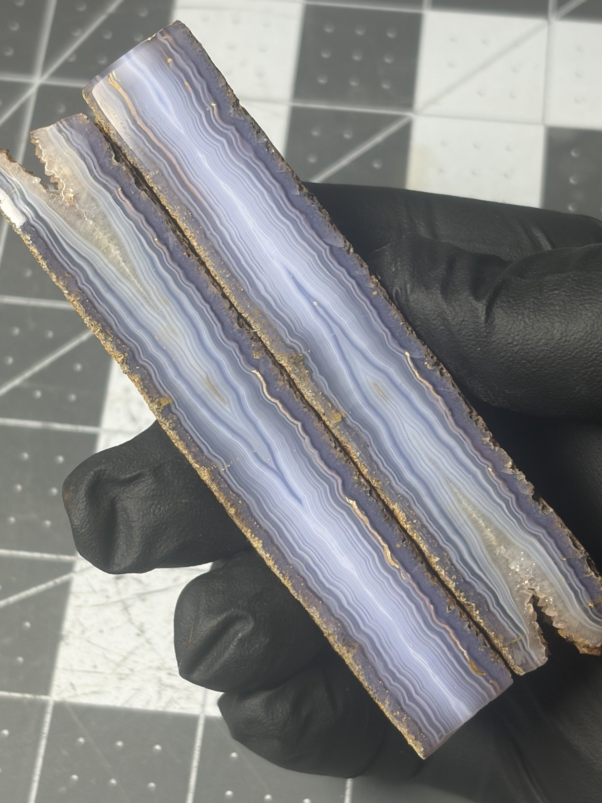 Insane Holley Blue Agate Banding Oregon Old Stock Holly Rare Polished Specimens