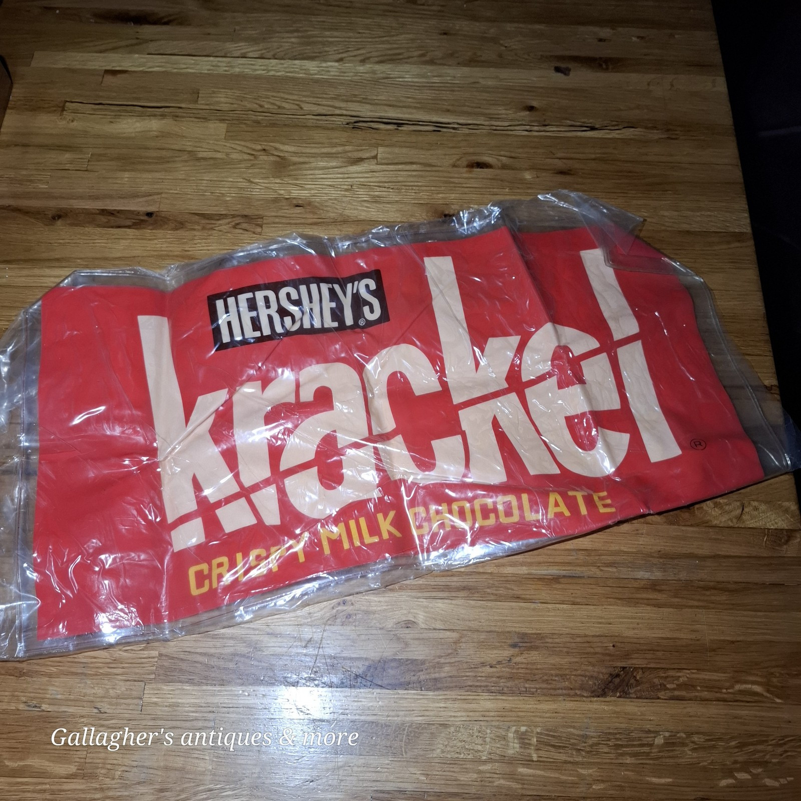 NOS Vintage Hersheys Krackel Bar Inflatable Pillow Pool Float Store display Sign