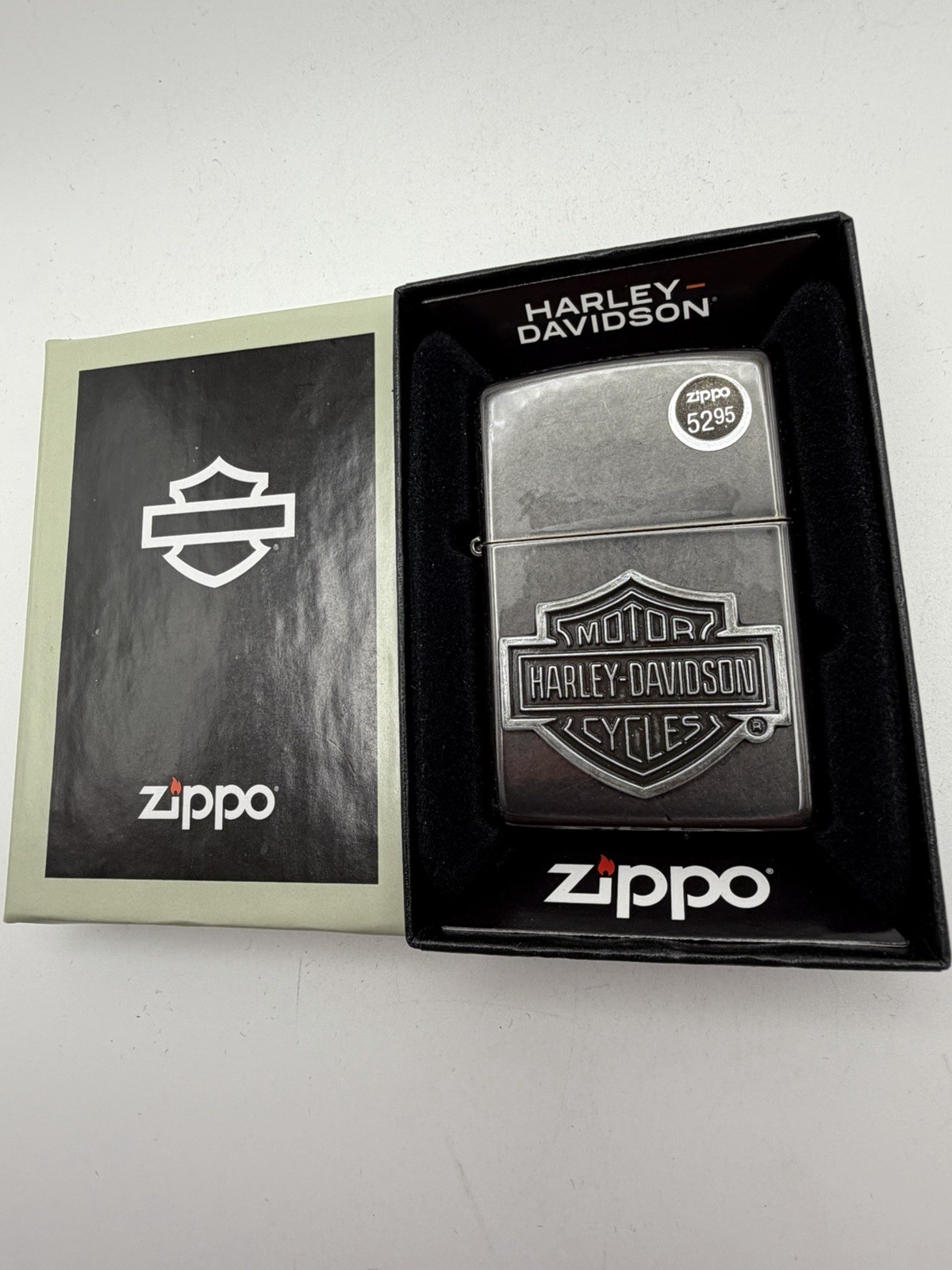 2022 Harley Davidson Gray Dusk Bar & Shield Emblem Zippo Lighter New