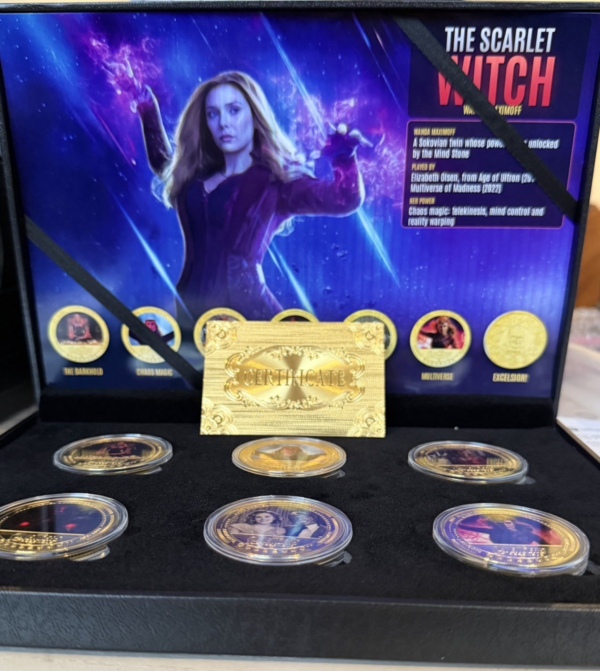 Avengers 6 Gold Plated Coins Scarlet Witch Set