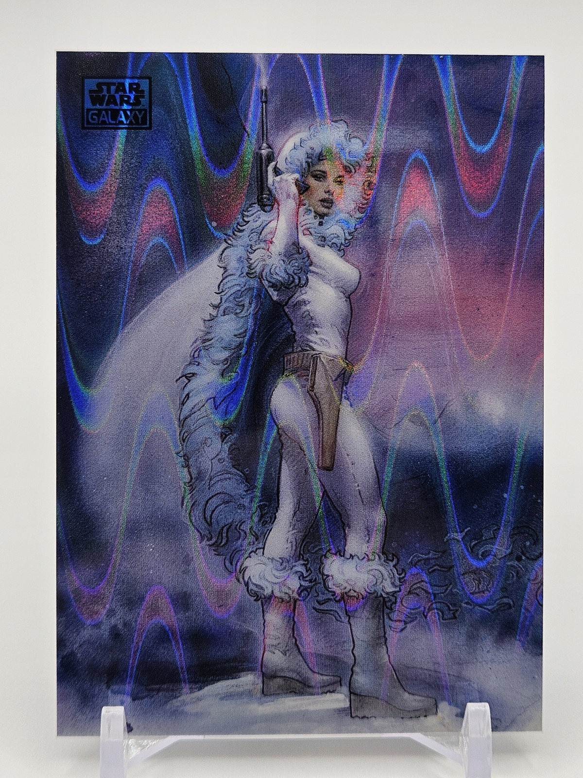 2026 Topps Star Wars Galaxy #69 “A Chilly Reception” Blue Ray-Wave /175 Padme 2026 Topps Star Wars Galaxy #69 “A Chilly Reception” Blue Ray-Wave /175 Padme