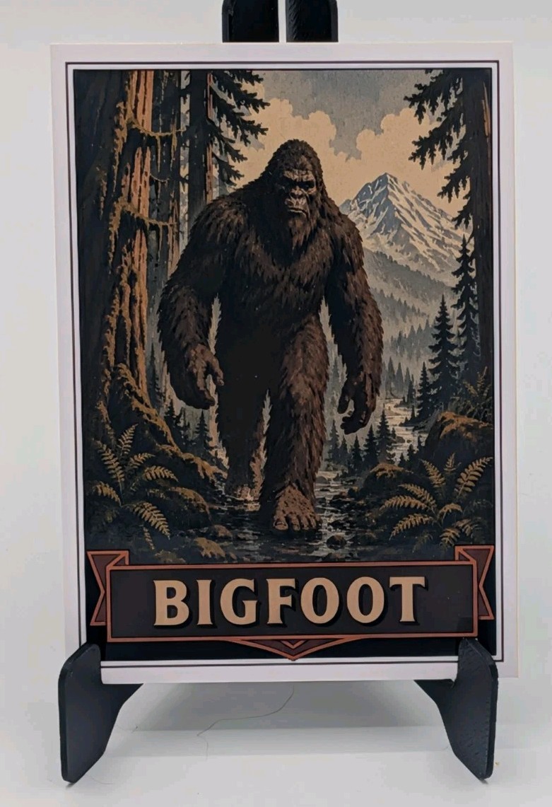 Bigfoot ACEO Custom Card - Cryptids American Wilds Oregon Sasquatch Legend