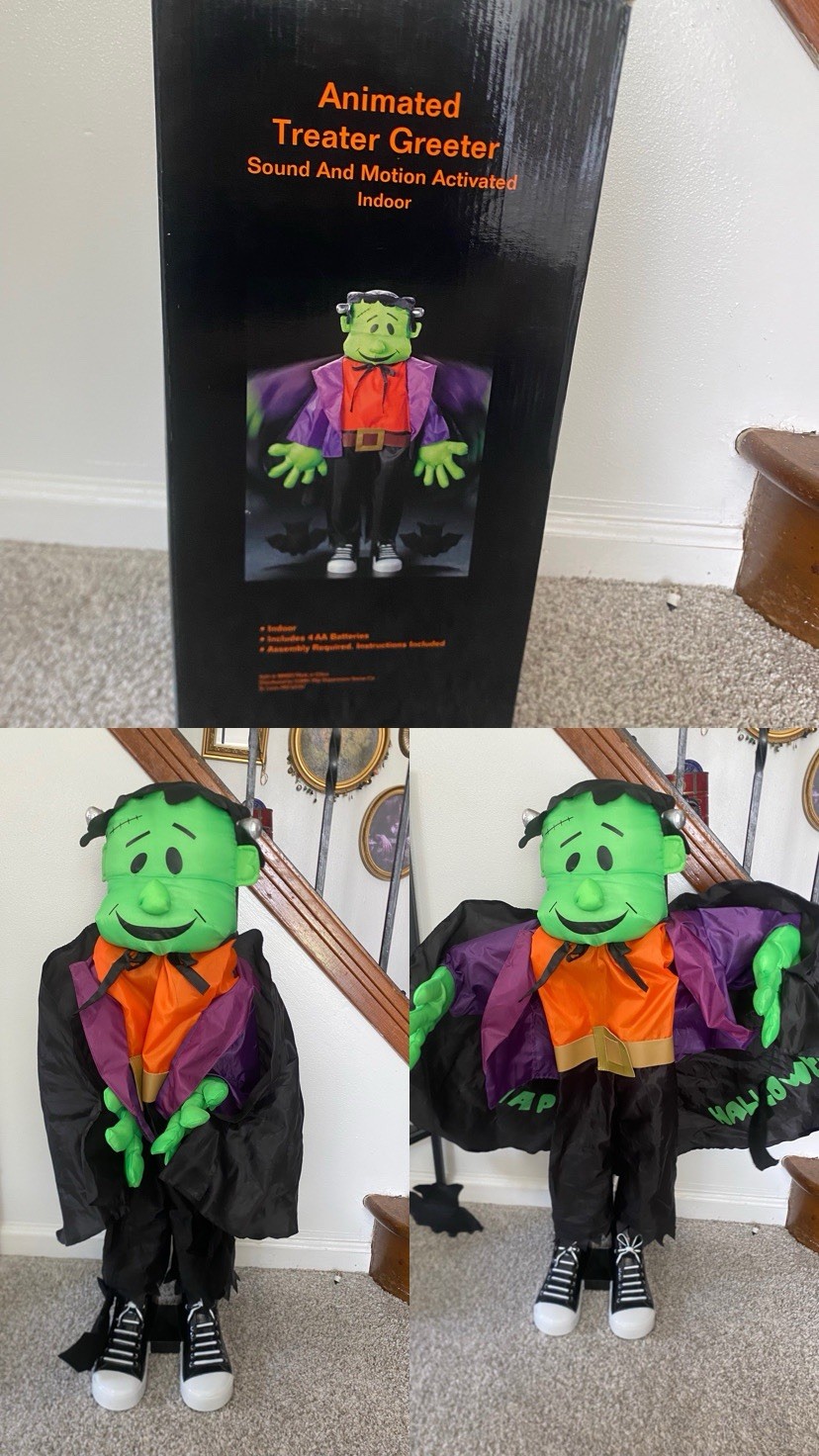 VTG 2003 Gemmy Trick Or Treater Greeter Halloween Animatronic Talks Lil Frank