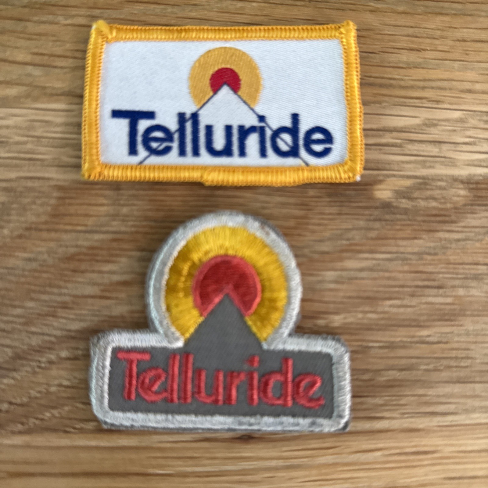 Lot Of 2 Vintage Telluride Colorado Ski Town Patches NOS Embroidered