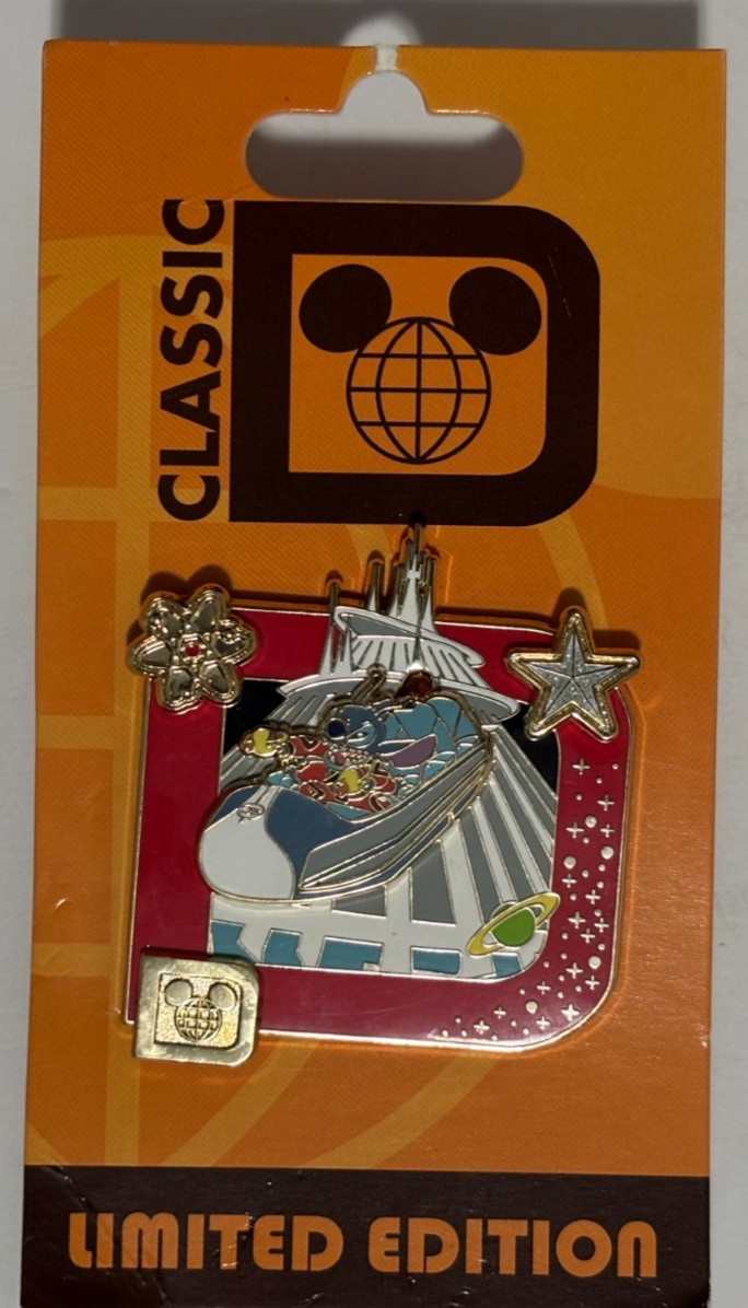 WDW 2011 Disney Classic 'D' Collection Space Mountain Stitch Pin LE 1000 Slider