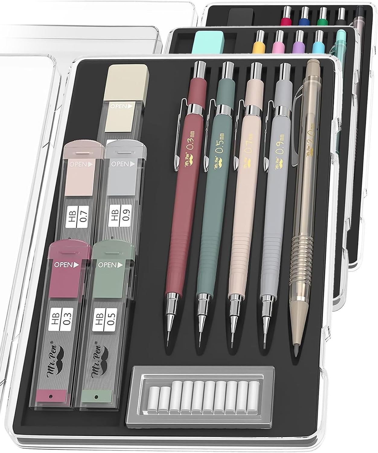 - Art Mechanical Pencil Set, 5 Vintage Mechanical Pencils , 5 HB Lead