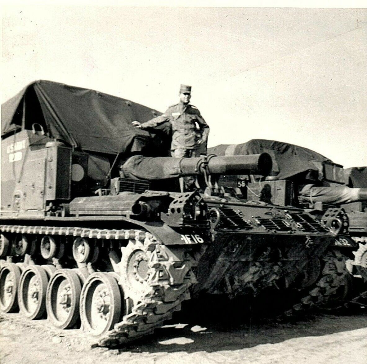 1962 Photo M52 SPH GI Tank Snapshot Kaiserslautern Germany Vietnam Era USGI 