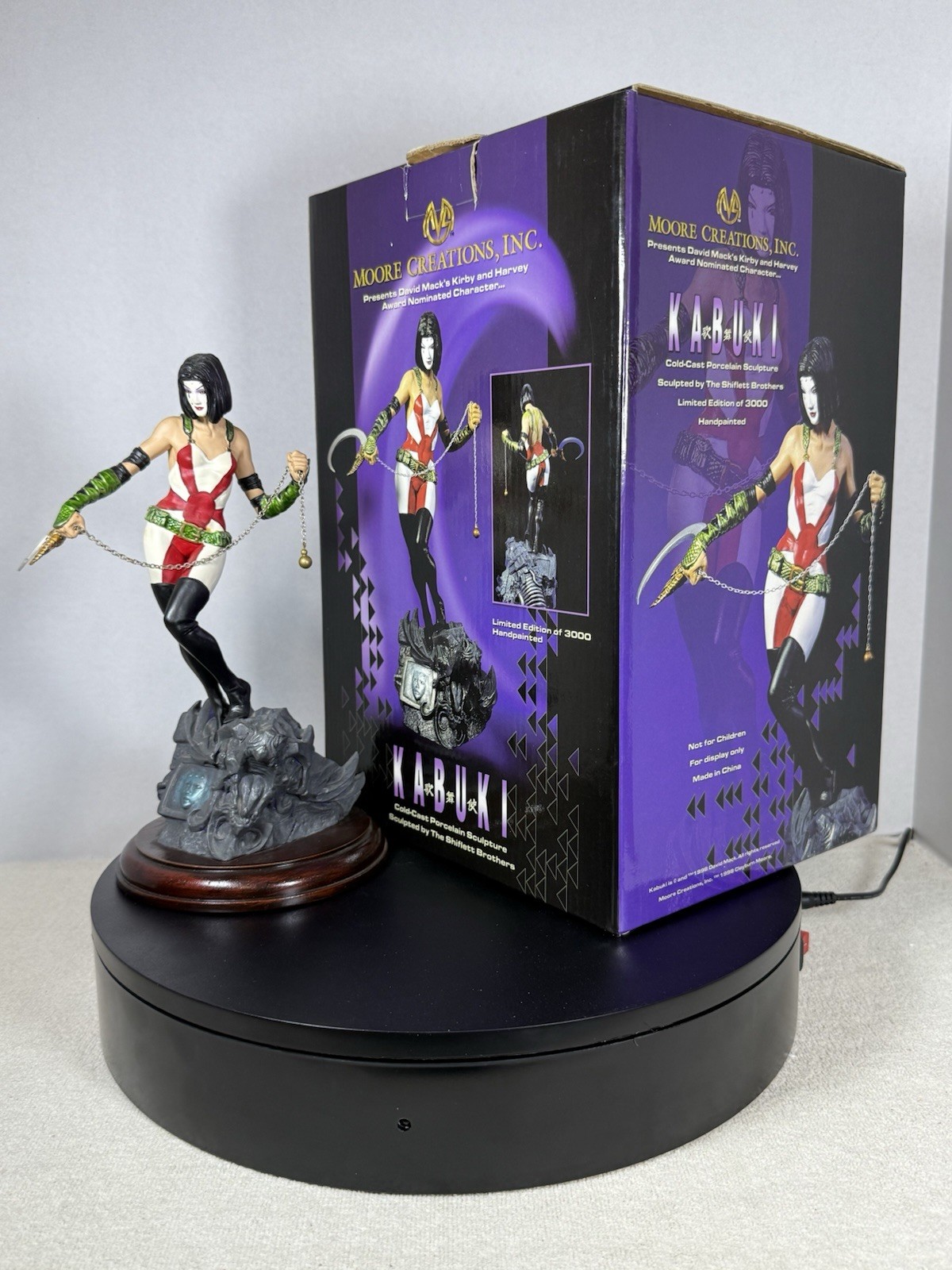 KABUKI Statue ~ EXCELLENT CONDITION ~ CS MOORE STUDIO & DAVID MACK # 1207/3000