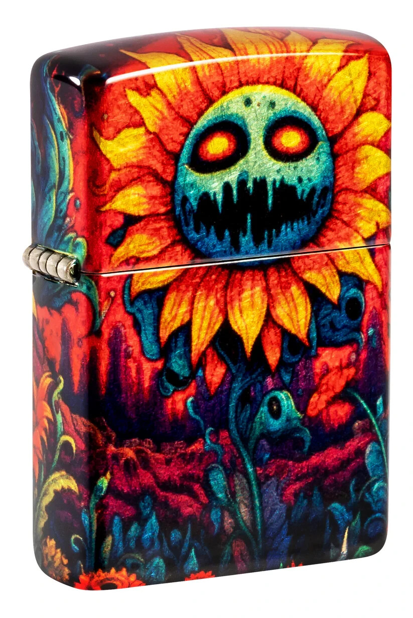 Zippo 46267, Ghoulish Sunflower Design, 540 Fusion Lighter. Pipe (PL) Insert