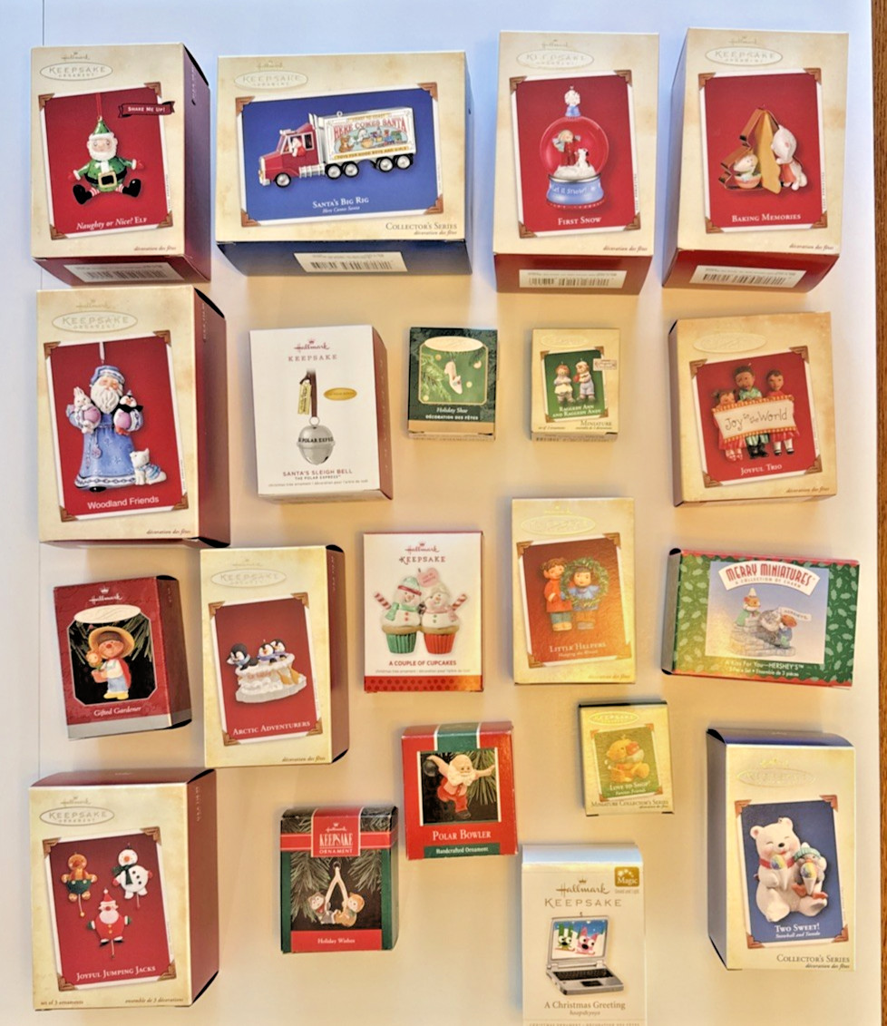 Hallmark Keepsake Christmas Ornament Lot of 20 Vintage and Modern Ornaments