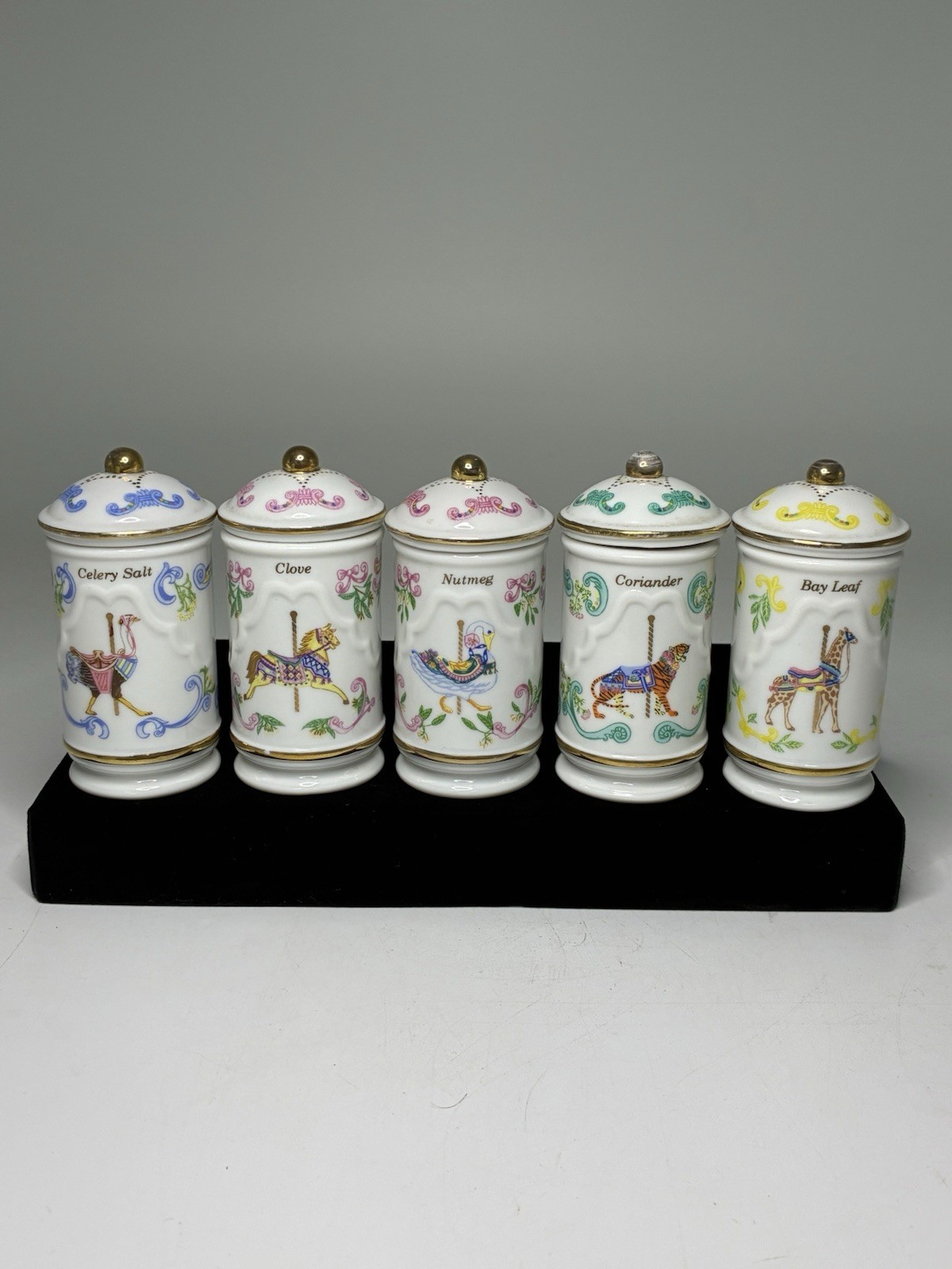 Lenox The Spice Carousel Porcelain Spice Jars Set of 5