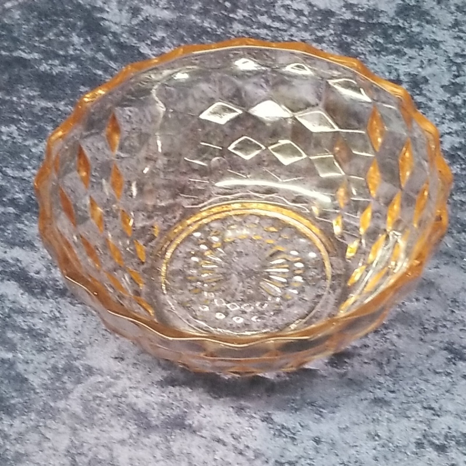 Jeannette Glass Depression Pink Cube Cubist Cereal Vegetable Bowl 6¾x2½\