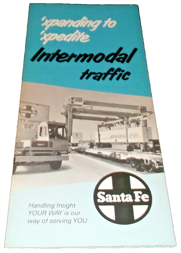 1977 SANTA FE ATSF XPANDING TO XPEDITE INTERMODAL TRAFFIC BROCHURE