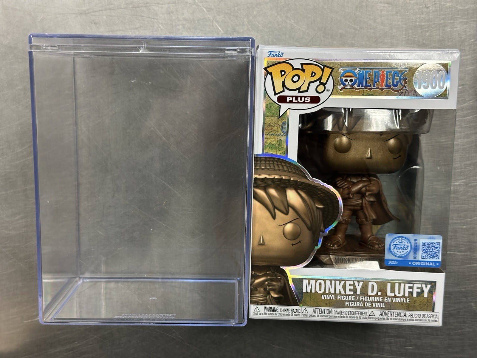 Funko Pop Plus One Piece Monkey D. Luffy #1900 Bronze Vinyl Figure