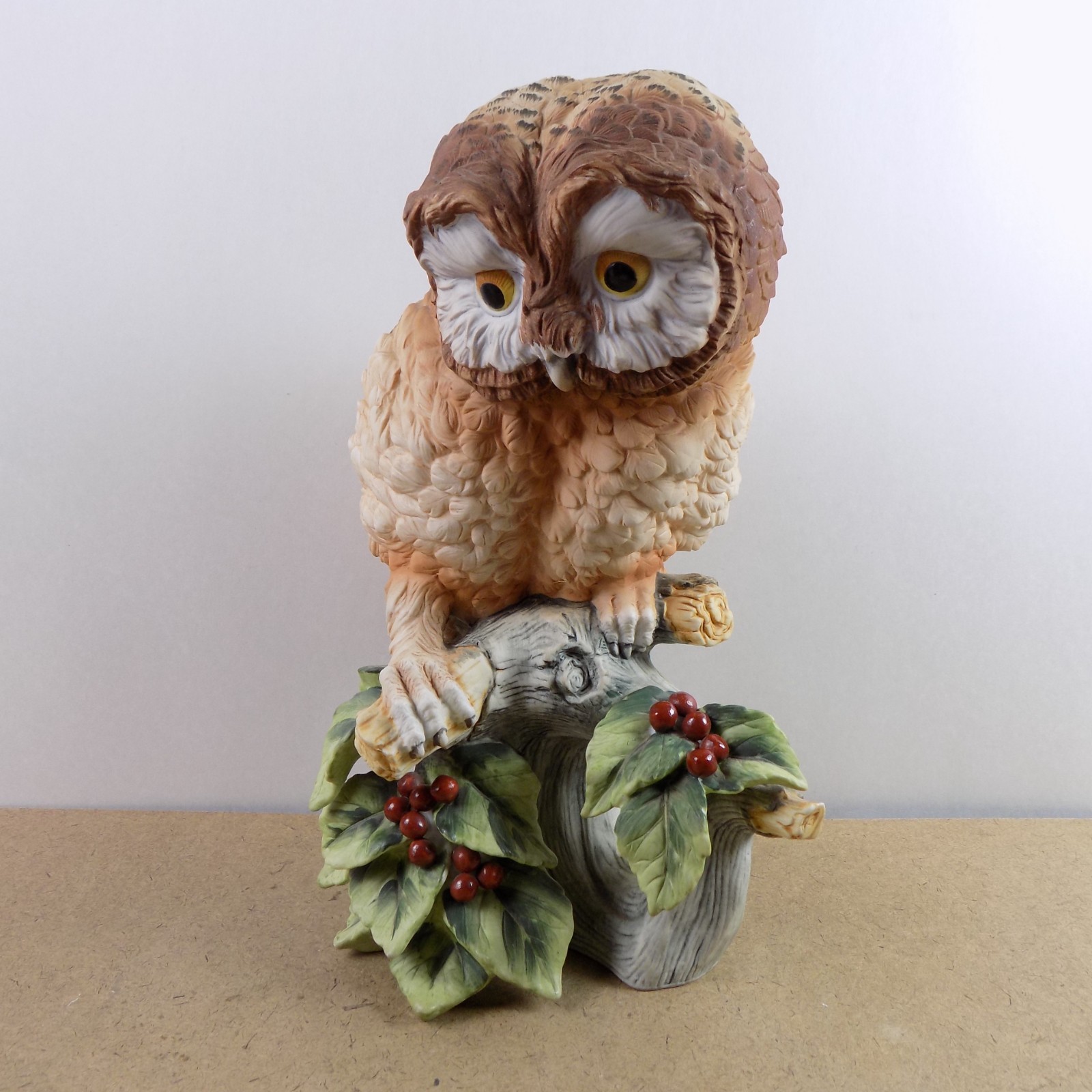 Andrea by Sadek Elf Owl Large Figurine Porcelain 11.75\