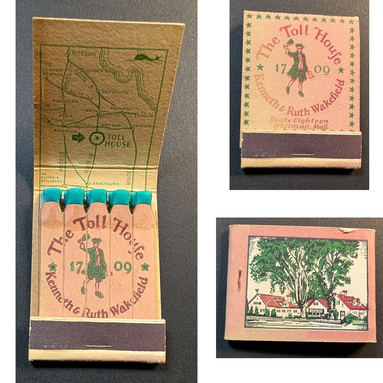 Feature Matchbook The Toll House Whitman MA #1
