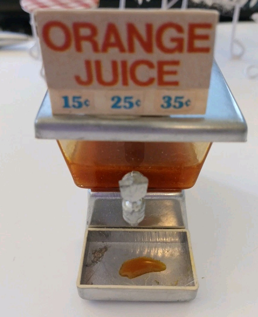 VINTAGE miniature novelty drink dispenser featuring an 
