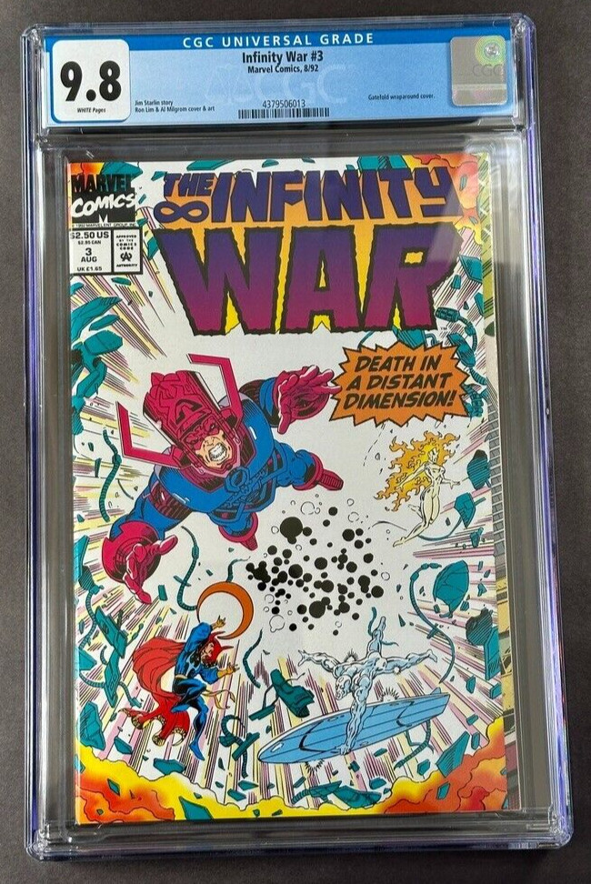 Infinity War #3 CGC 9.8 WP NM/M 1992 👁️ Awesome Galactus Wraparound Cover