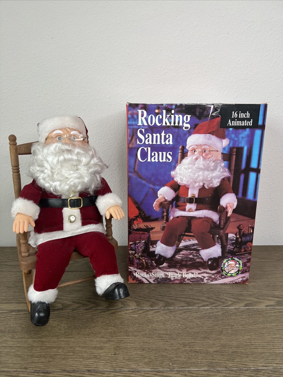 1991 Gemmy Christmas Animated Rocking Santa Claus 16\