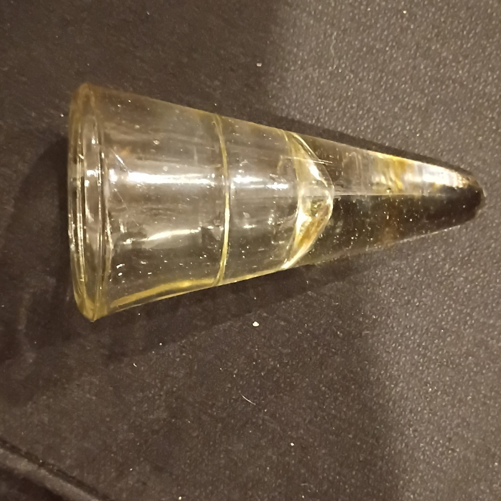 Pair of Vintage 1920s Clear Glass Dash Match Holders/Bud Vaces Set Of 2