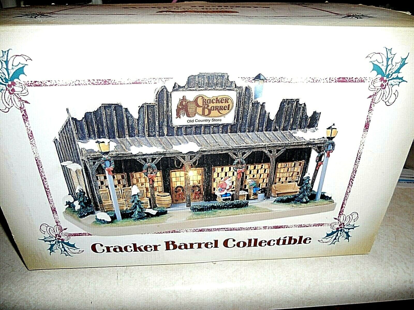 RARE CRACKER BARREL OLD COUNTRY STORE LIGHT UP CHRISTMAS VILLAGE HOUSE W/ BOX