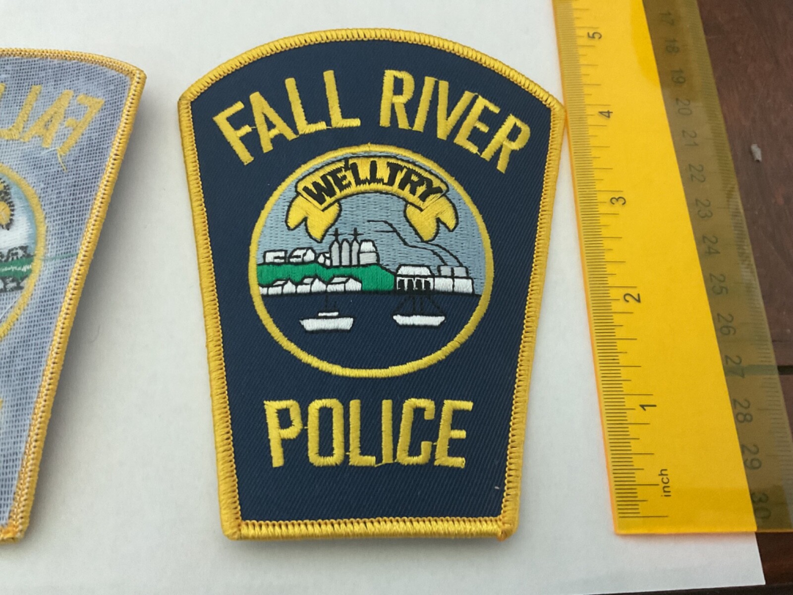 Fall River Police Massachusetts collectible patches New Current Style Full Size.