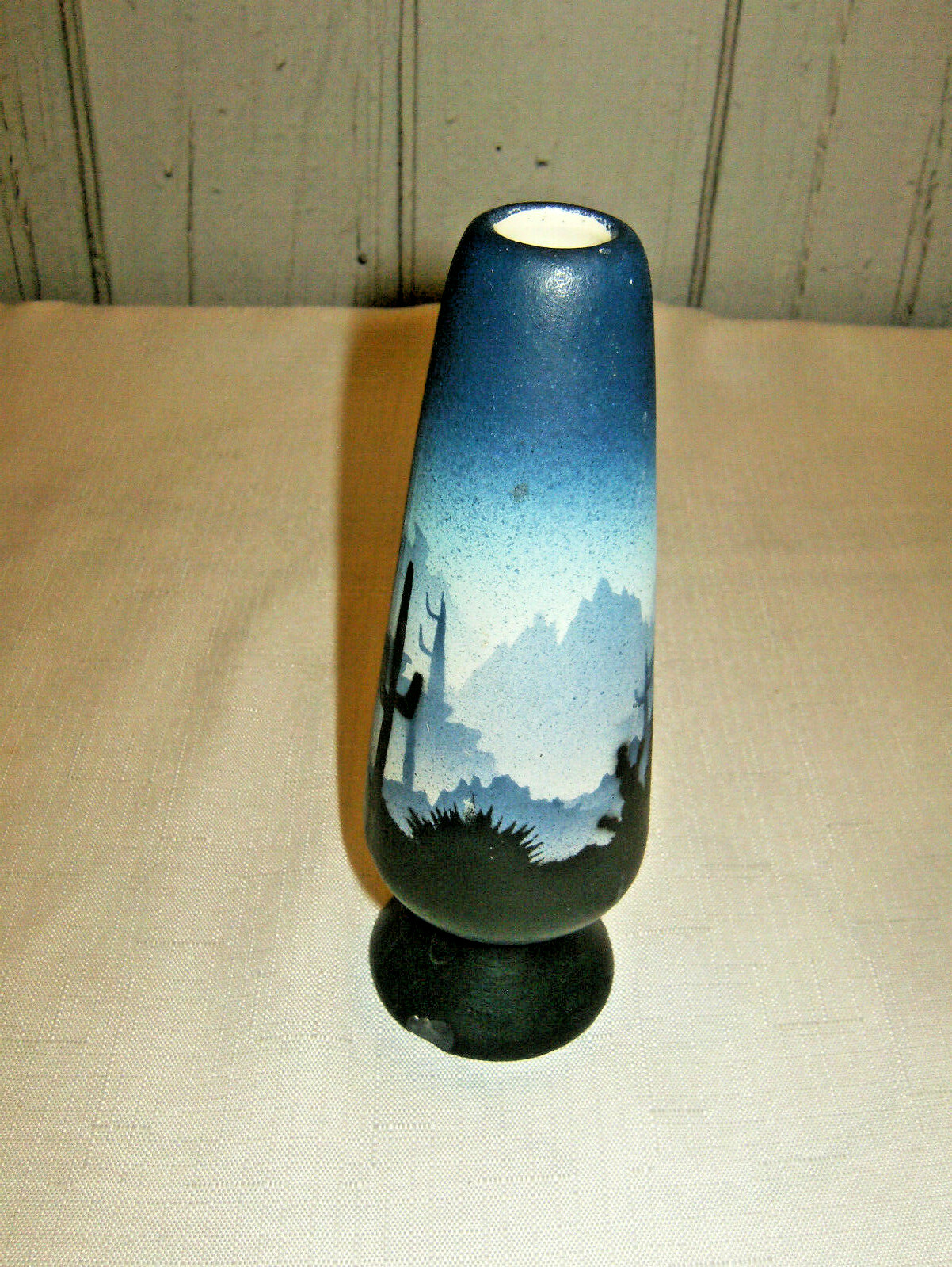 Handmade Pottery Vase Signed Benally Dine-Cactus Desert Theme