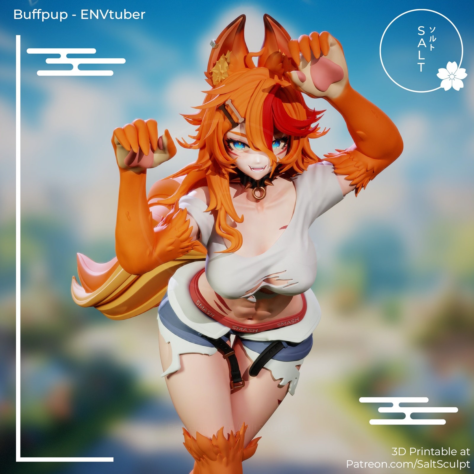 Hand Painted Buffpup - Vtuber (SFW/NSFW 18+) - 1:7 Scale Figure