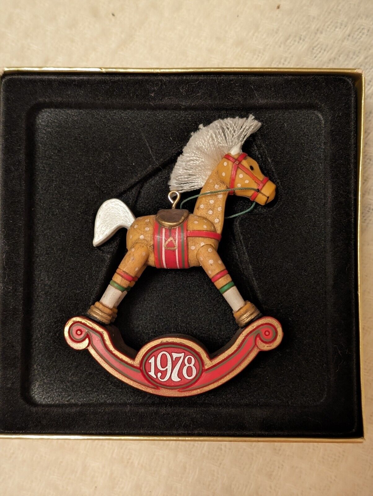 Hallmark Ornament ROCKING HORSE 1978 Christmas Vintage Tree Trimmer Collection