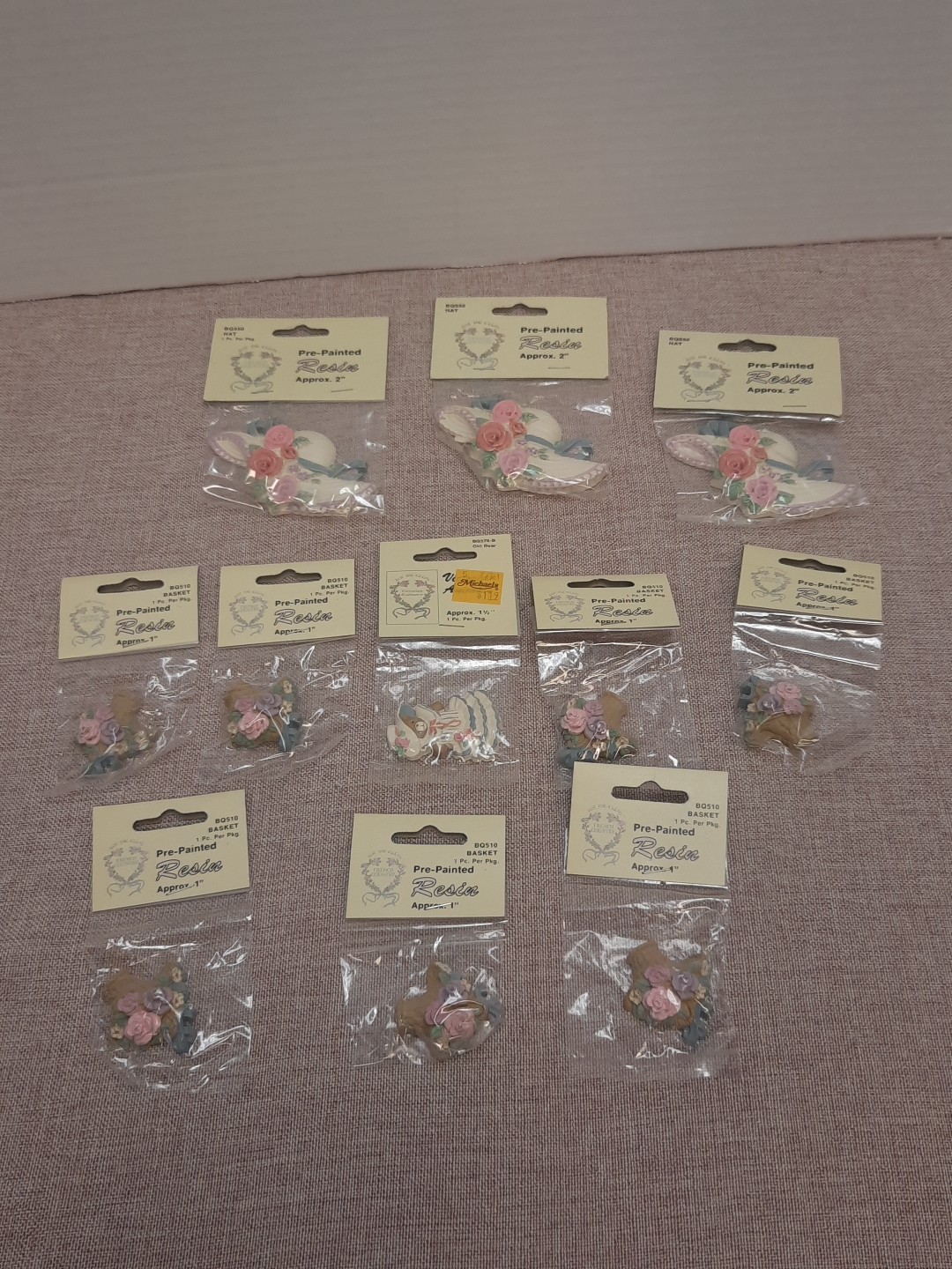 Vintage 1988 French Country Pre Painted Resin Crafting pieces