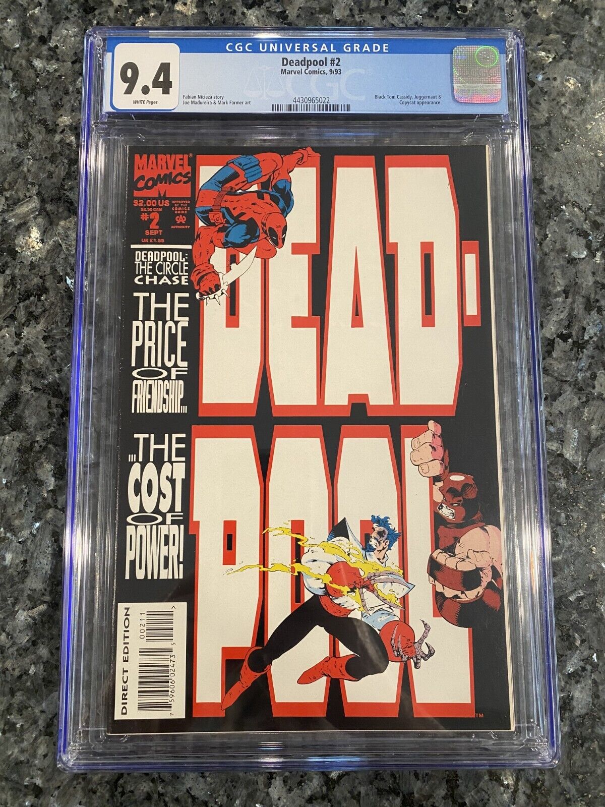 High-Stakes Mayhem: Deadpool #2 - CGC 9.4 White Pages - Key Appearances