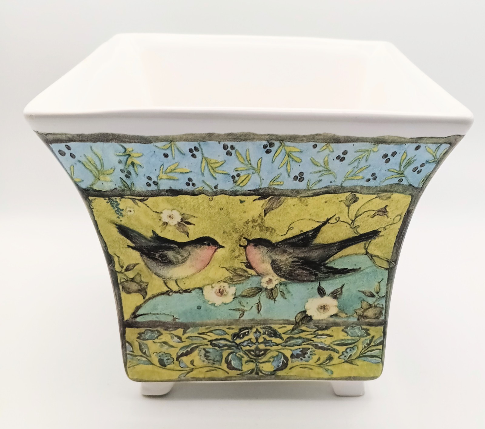Susan Winget Teleflora 75th Anniversary Planter Special Edition Bird Nest Eggs 5