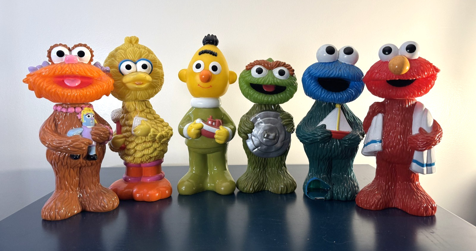 Vintage 90s Sesame Street Soakies Bubble Bath Bottles LOT 6
