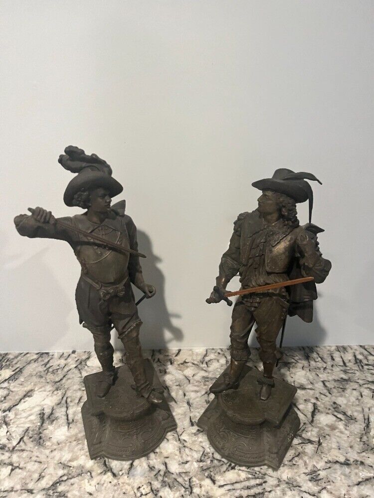 2 Antique bronze sculputure Don Caesar and Don Juan