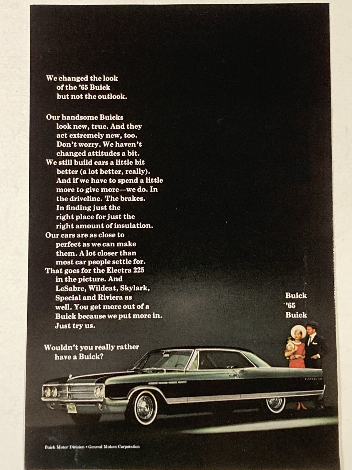 1965 Buick Electra 225 Print Ad 2 Door Changed The Look 1965 Buick Electra 225 Print Ad 2 Door Changed The Look