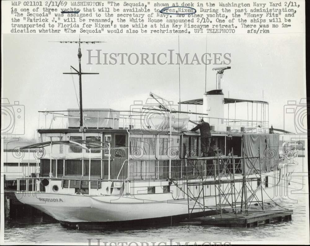 1969 Press Photo Presidential Yacht \